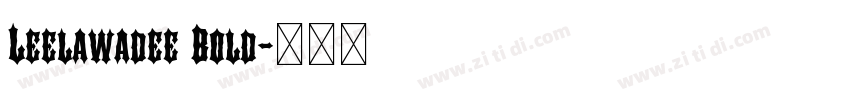 Leelawadee Bold字体转换